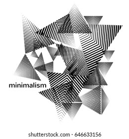 Abstract geometric composition. Digital banner. Minimal design. Vector illustration eps 10.