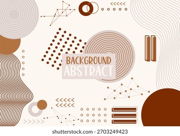 Abstract Geometric Composition with Earthy Tones
