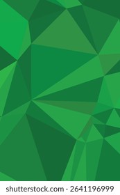 Abstract Geometric Composition in Emerald Green