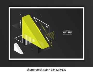 Abstract geometric composition forms modern background
