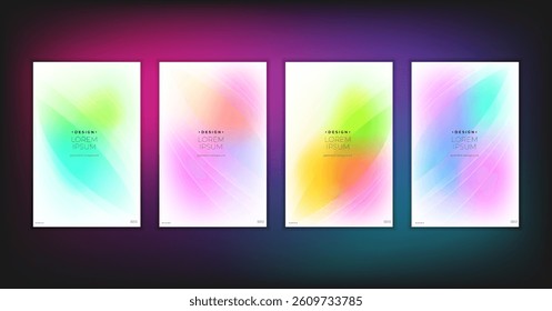 Abstract geometric composition forms modern background with decorative triangles and patterns backdrop vector illustration set