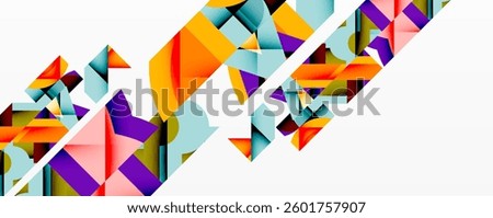Abstract geometric composition with interlocking circular and angular shapes, featuring smooth gradients and sharp contrasts on a white background