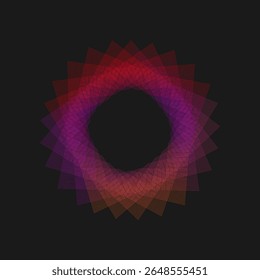 Abstract Geometric Composition with Layered Triangles and Gradient Colors, vector illustration