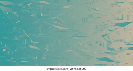 Abstract Geometric Composition with Lines, Shapes, and Gradient 