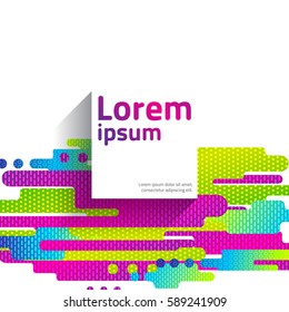 Abstract geometric composition with liquid shapes and place for text. Page, website, print, cover booklet, annual report, flyer, banner, leaflet, brochure background design.