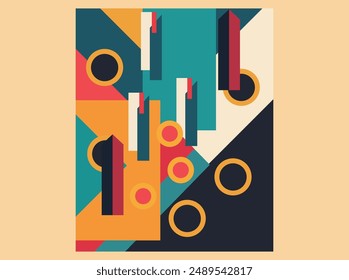 Abstractas Vector de composición geométrica con un diseño artístico audaz. Destaca tu pasión por la música y la estética moderna. Perfecto para sellos discográficos, escuelas de música y creativos E