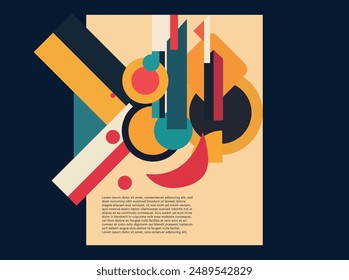 Abstractas Vector de composición geométrica con un diseño artístico audaz. Destaca tu pasión por la música y la estética moderna. Perfecto para sellos discográficos, escuelas de música y C creativa