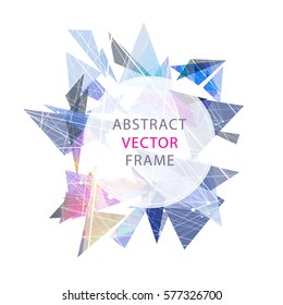 Abstract Geometric composition Ninth. Triangle Background with lines. Logo. Modern illustration
