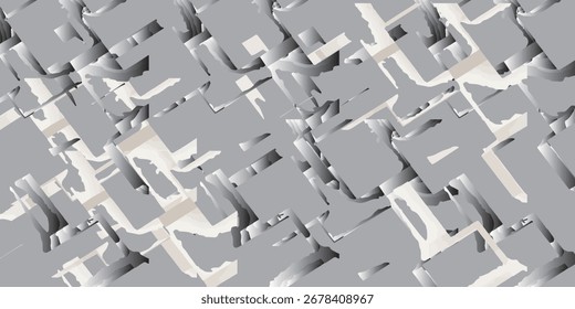 Abstract Geometric Composition with Overlapping Shapes and Gradi