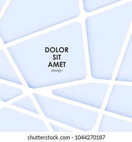 Abstract geometric composition with polygons lines and shadow.
