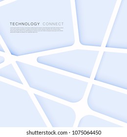 Abstract geometric composition with polygons lines and shadow.