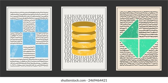 Abstract geometric composition. Poster template, banner, interior design element, cover idea. The style of minimalism