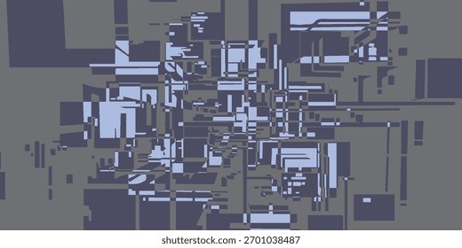 Abstract Geometric Composition with Rectangular Shapes and Contr