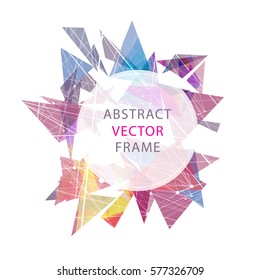 Abstract Geometric composition Sixteenth. Triangle Background with lines. Logo. Modern illustration