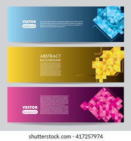 Abstract geometric composition with triangles. Business card, flyer, correspondence letter. Corporate Identity, Advertising printing. Vector illustration