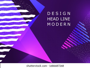 Composición geométrica abstracta con triángulos y líneas onduladas decorativas, puntos. Moderna tecnología de fondo para su diseño. Ilustración del vector