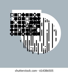 Abstract geometric composition, vector background.