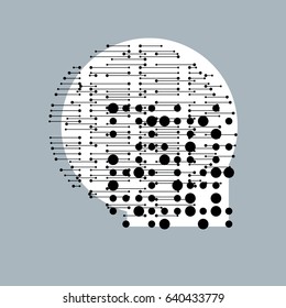 Abstract geometric composition, vector background.