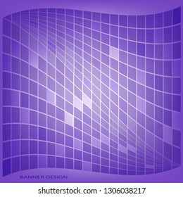 Abstract geometric composition with a wavy mosaic on a bright color background. Vector illustration for your design.