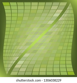 Abstract geometric composition with a wavy mosaic on a bright color background. Vector illustration for your design.