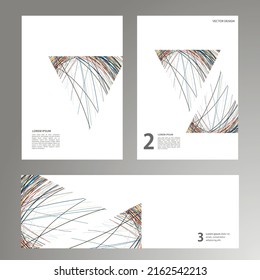 Concepto geométrico abstracto. Fondo moderno con líneas triángulos Patrón de fondo ilustración vectorial para cubierta, plantilla, folleto