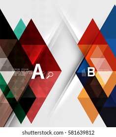 Abstract geometric concept. Modern business brochure or leaflet, flyer and cover template