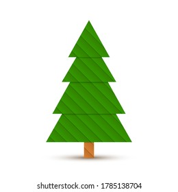 Abstract geometric coniferous tree isolated on a white background. EPS10 vector file