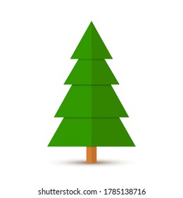 Abstract geometric coniferous tree isolated on a white background. EPS10 vector file