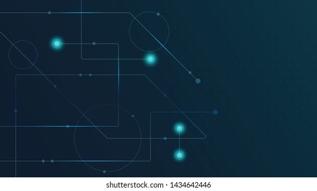 Abstract geometric connect lines and dots. Simple technology graphic background.Illustration Vector design Network and Connection concept.