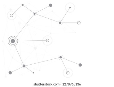 Abstract geometric connect lines and dots.Simple technology graphic background.Illustration Vector design Network and Connection concept.