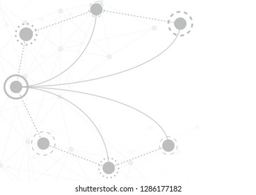 Abstract geometric connect lines and dots.Simple technology graphic background.Illustration Vector design Network and Connection concept.