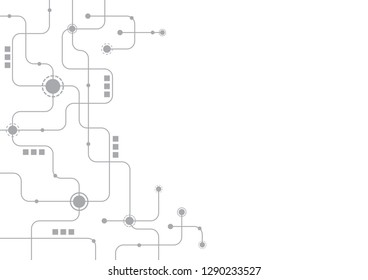 Abstract geometric connect lines and dots.Simple technology graphic background.Illustration Vector design Network and Connection concept.