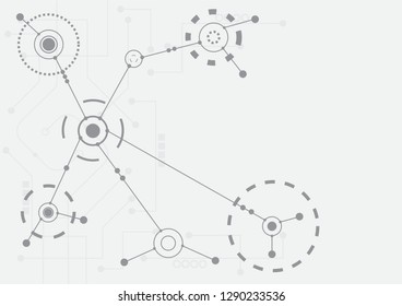Abstract geometric connect lines and dots.Simple technology graphic background.Illustration Vector design Network and Connection concept.