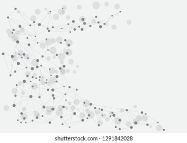 Abstract geometric connect lines and dots.Simple technology graphic background.Illustration Vector design Network and Connection concept.