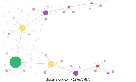 Abstract geometric connect lines and dots.Simple technology graphic background.Illustration Vector design Network and Connection concept.
