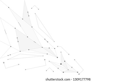 Abstract geometric connect lines and dots.Simple technology graphic background.Illustration Vector design Network and Connection concept.