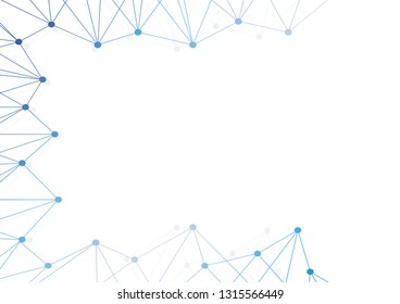 Abstract geometric connect lines and dots.Simple technology graphic background.Illustration Vector design Network and Connection concept.
