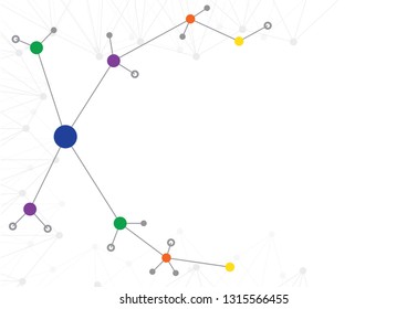 Abstract geometric connect lines and dots.Simple technology graphic background.Illustration Vector design Network and Connection concept.