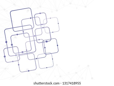 Abstract geometric connect lines and dots.Simple technology graphic background.Illustration Vector design Network and Connection concept.