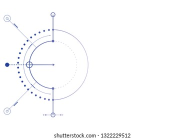 Abstract geometric connect lines and dots.Simple technology graphic background.Illustration Vector design Network and Connection concept.