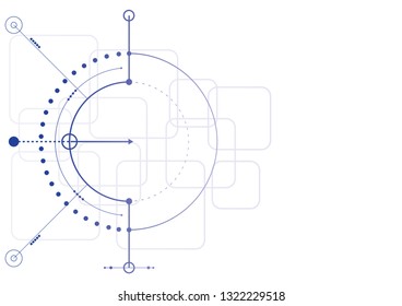 Abstract geometric connect lines and dots.Simple technology graphic background.Illustration Vector design Network and Connection concept.