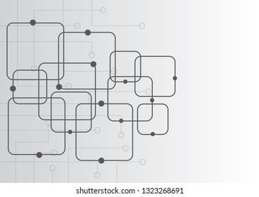 Abstract geometric connect lines and dots.Simple technology graphic background.Illustration Vector design Network and Connection concept.