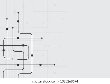 Abstract geometric connect lines and dots.Simple technology graphic background.Illustration Vector design Network and Connection concept.