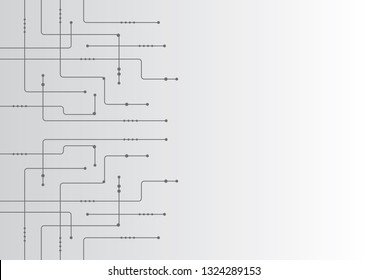 Abstract geometric connect lines and dots.Simple technology graphic background.Illustration Vector design Network and Connection concept.