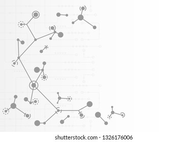 Abstract geometric connect lines and dots.Simple technology graphic background.Illustration Vector design Network and Connection concept.