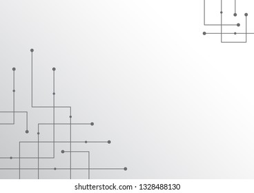 Abstract geometric connect lines and dots.Simple technology graphic background.Illustration Vector design Network and Connection concept.