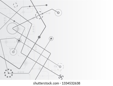Abstract geometric connect lines and dots.Simple technology graphic background.Illustration Vector design Network and Connection concept.