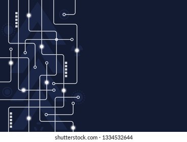 Abstract geometric connect lines and dots.Simple technology graphic background.Illustration Vector design Network and Connection concept.
