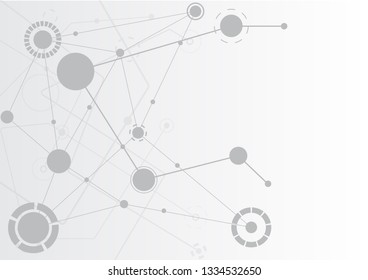 Abstract geometric connect lines and dots.Simple technology graphic background.Illustration Vector design Network and Connection concept.