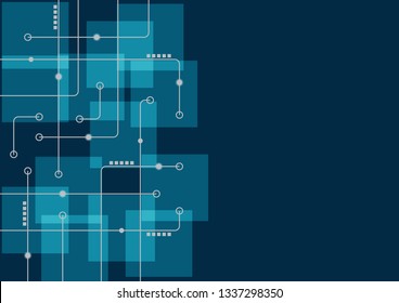 Abstract geometric connect lines and dots.Simple technology graphic background.Illustration Vector design Network and Connection concept.